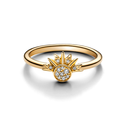 Anillos Sol y Luna 💞 | Baño en Oro Blanco + Estuche Gratis✨