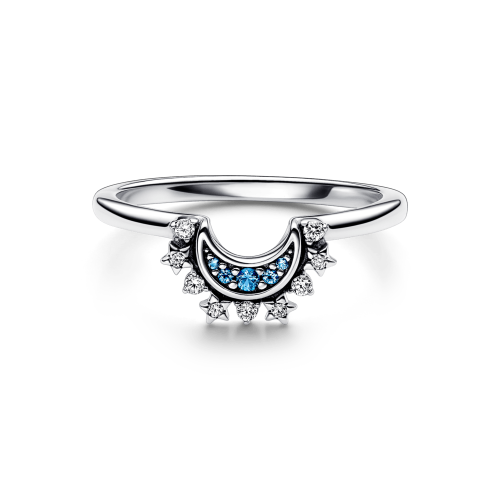 Anillos Sol y Luna 💞 | Baño en Oro Blanco + Estuche Gratis✨